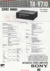 Sony WM-EX368 Service Manual