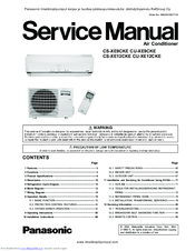 Panasonic CS-XE12CKE Service Manual