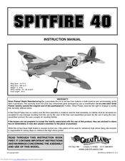 GREAT PLANES Spitfire 40 Instruction Manual