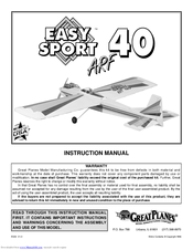 GREAT PLANES Easy Sport 40 Instruction Manual