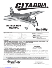 GREAT PLANES Gitabria Instruction Manual