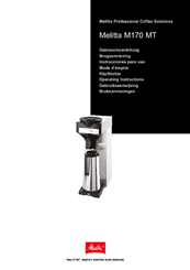 Melitta M170 MT Operating Instructions Manual