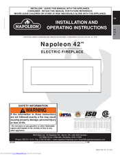 Napoleon EFL42 Installation And Operating Instructions Manual
