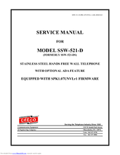 CEECO SSW-521-D Service Manual