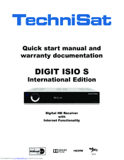 TechniSat DIGIT ISIO S Quick Start Manual