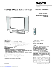Sanyo CP14SE1 Service Manual
