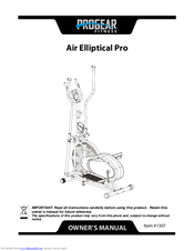 Progear Fitness Air elliptical pro 1307 Owner's Manual