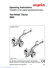 Agria 3600 Operating Instructions Manual