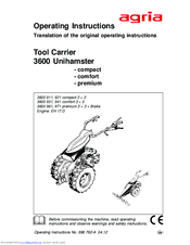 Agria 3600 UNIHAMSTER premium Operating Instructions Manual