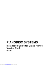 PianoDisc 228CFX Installation Manual