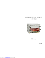 Roller Grill TS 1270 Instructions For Use And Installation