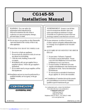 Continental Girbau CG145-55 Installation Manual