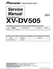 Pioneer XV-DV505 Service Manual