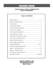 CADDX Ranger 8600E Installation Manual