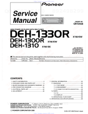 Pioneer DEH-1330R Service Manual