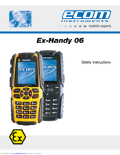 Ecom Instruments Ex-Handy 06 Safety Instructions