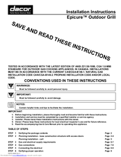 Dacor Epicure EOG336 Installation Instructions Manual
