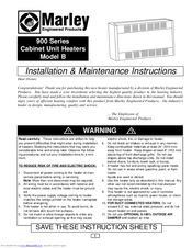Marley 978 Installation & Maintenance Instructions Manual