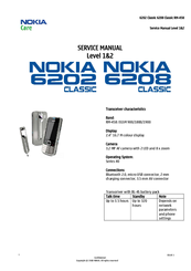 Nokia 6208 Classic Service Manual