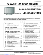 Sharp AQUOS LC-42AD5E Service Manual