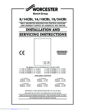 Worcester 19/24CBi Installation And Servicing Instructions