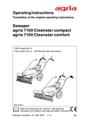 Agria 7100 compact Operating Instructions Manual
