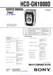 Sony hcd-gn1000d Service Manual