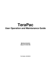 MaxVision terapac User Operation And Maintenance