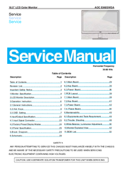 AOC e960Sda Service Manual