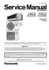Panasonic CS-E12PD3EA Service Manual