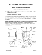 ABATEMENT AQUATRAP AT100S Instruction Manual