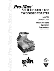 Pro-Max GR14SPT-240V Installation And Operation Instructions Manual
