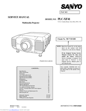 Sanyo PLC-XF41 Service Manual