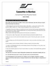 Elite Screens Lunette 2 Series User Manual