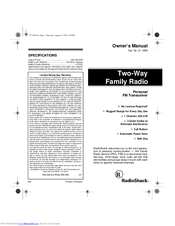 Radio Shack 21-1809 Owner's Manual