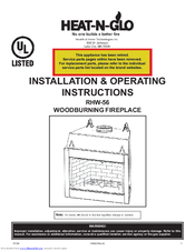 Heat & Glo RHW-56 Installation & Operating Instructions Manual