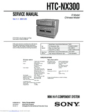 Sony HTC-NX300 Service Manual