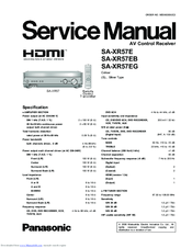Panasonic SA-XR57EG Service Manual