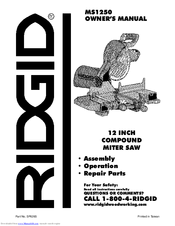 Ridgid Ms Manuals Manualslib