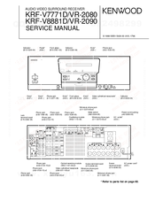 Kenwood KRF-VR2080 Service Manual