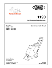 Tennant 1190 Operator And Parts Manual
