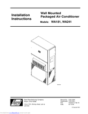 Bard WA181 Installation Instructions Manual