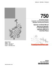 Tennant 750 Operator And Parts Manual