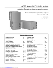 Carrier 50YFV Installation, Operation And Maintenance Instructions