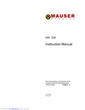 Mauser MA 335 Instruction Manual