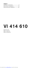 Gaggenau VI 424 610 Installation Instructions Manual