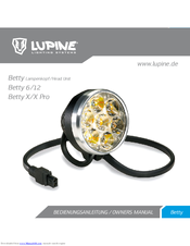 Lupine Betty 6 Owner's Manual