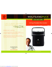 WOLFGANG PUCK BMRC0020 USE AND CARE MANUAL Pdf Download