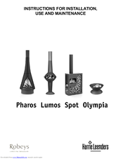 Harrie Leenders Pharos Series Instructions For Installation, Use And Maintenance Manual