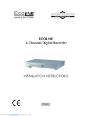 ECOLINE TV8433 Installation Instructions Manual